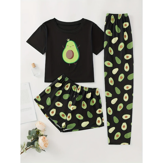 Thalara - Pyjama-Set mit Avocado-Druck